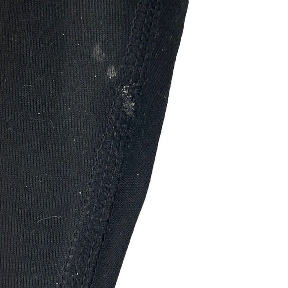 PINK Victorias Secret Leggings Black Ultimate Size L Mesh Pocket Crop High Rise - Picture 6 of 7